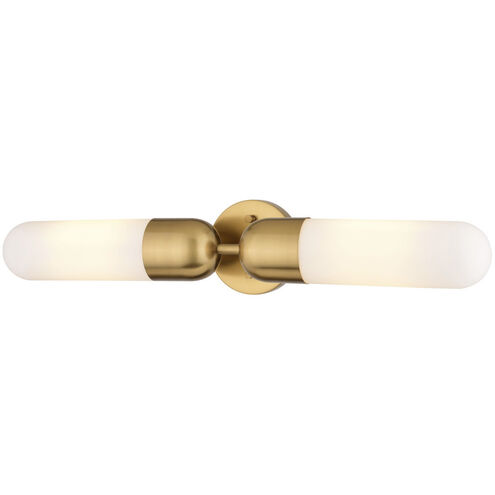 Thalia LED 24.75 inch Antique Gold Bathroom Light Wall Light