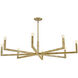 Ezra 8 Light 50 inch Heritage Brass Chandelier Ceiling Light