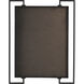 Ivey 42 X 32.5 inch Black and Antiqued Brushed Gold Mirror