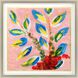 Florals Collection Blue Framed Art