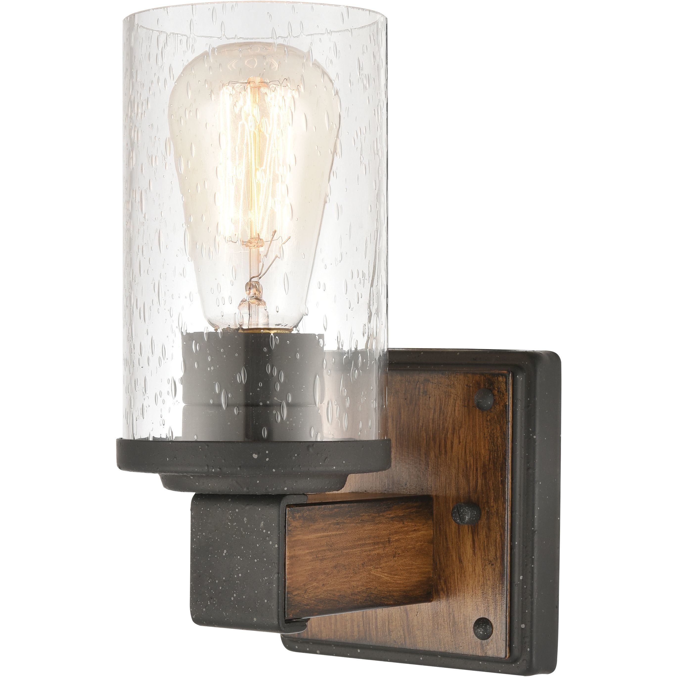 Annenberg 1 Light 6 inch Distressed Black Vanity Light Wall Light