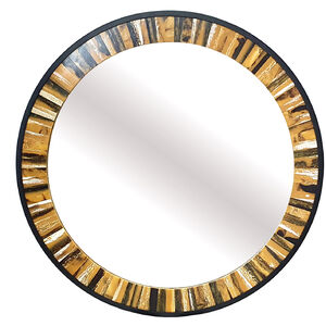 Kathie 32 X 32 inch Brown and Black Wall Mirror
