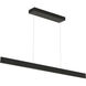 Stealth LED 1 inch Black Linear Pendant Ceiling Light