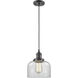 Franklin Restoration Bell 1 Light 8 inch Oil Rubbed Bronze Mini Pendant Ceiling Light in Incandescent, Clear, Franklin Restoration