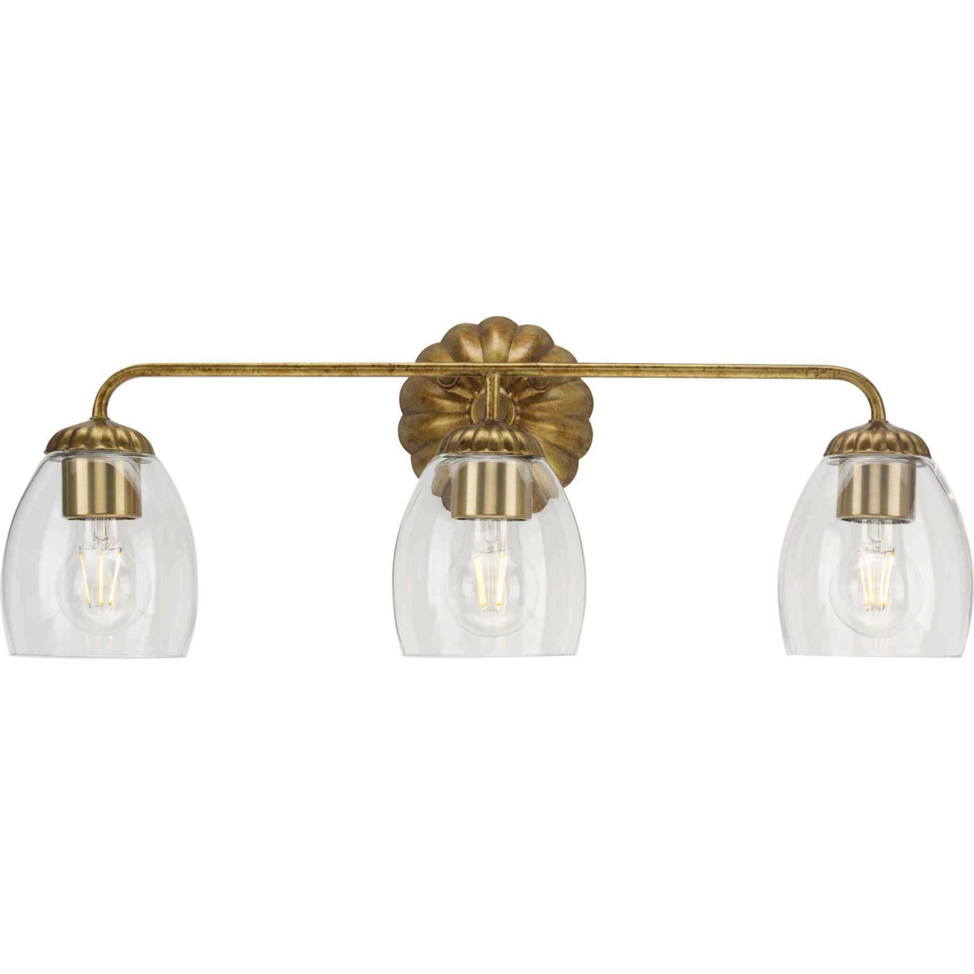 Quillan 3 Light 23.87 inch Gold Ombre Bathroom Vanity Light Wall Light