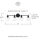 Mid Century 4 Light 32 inch Matte Black Vanity Light Wall Light