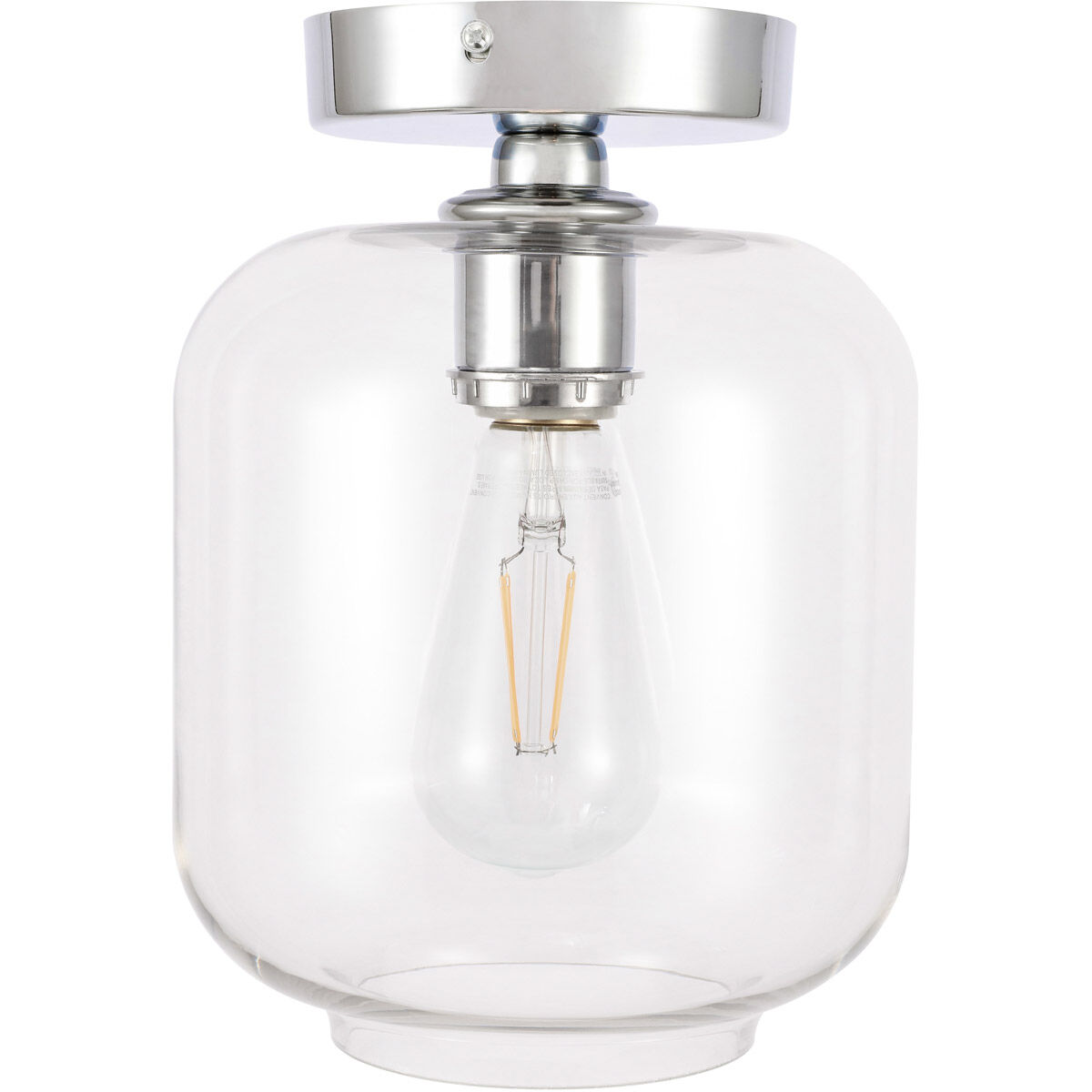 Collier 1 Light 7 inch Chrome Flush Mount Ceiling Light