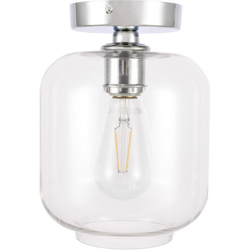 Collier 1 Light 7 inch Chrome Flush Mount Ceiling Light