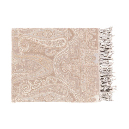Boteh 60 X 50 inch Medium Gray/Cream/Taupe Throws