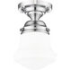 Vaughn 1 Light 6 inch Chrome Flush Mount Ceiling Light