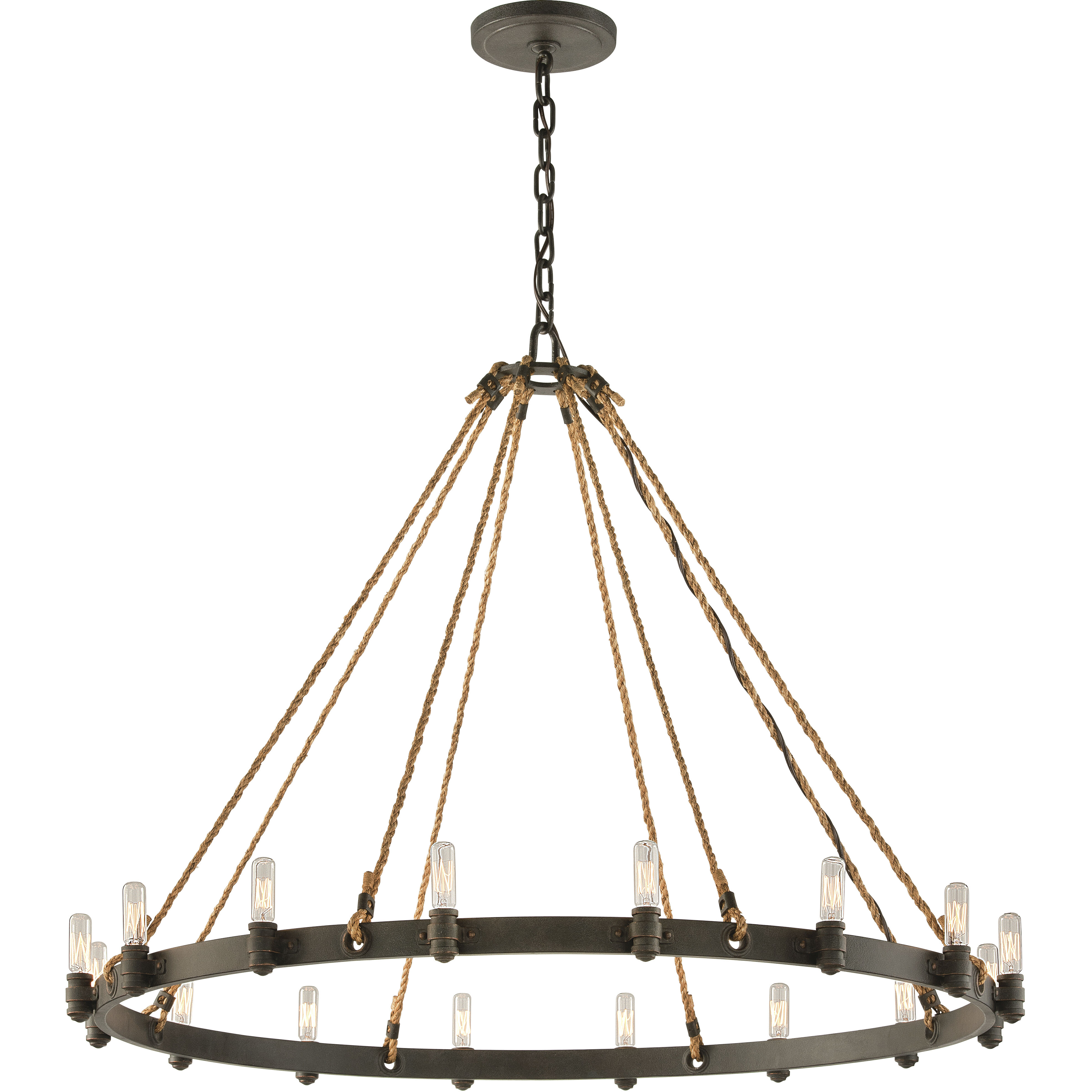 Pike Place 16 Light 42 inch Shipyard Bronze Chandelier Ceiling Light