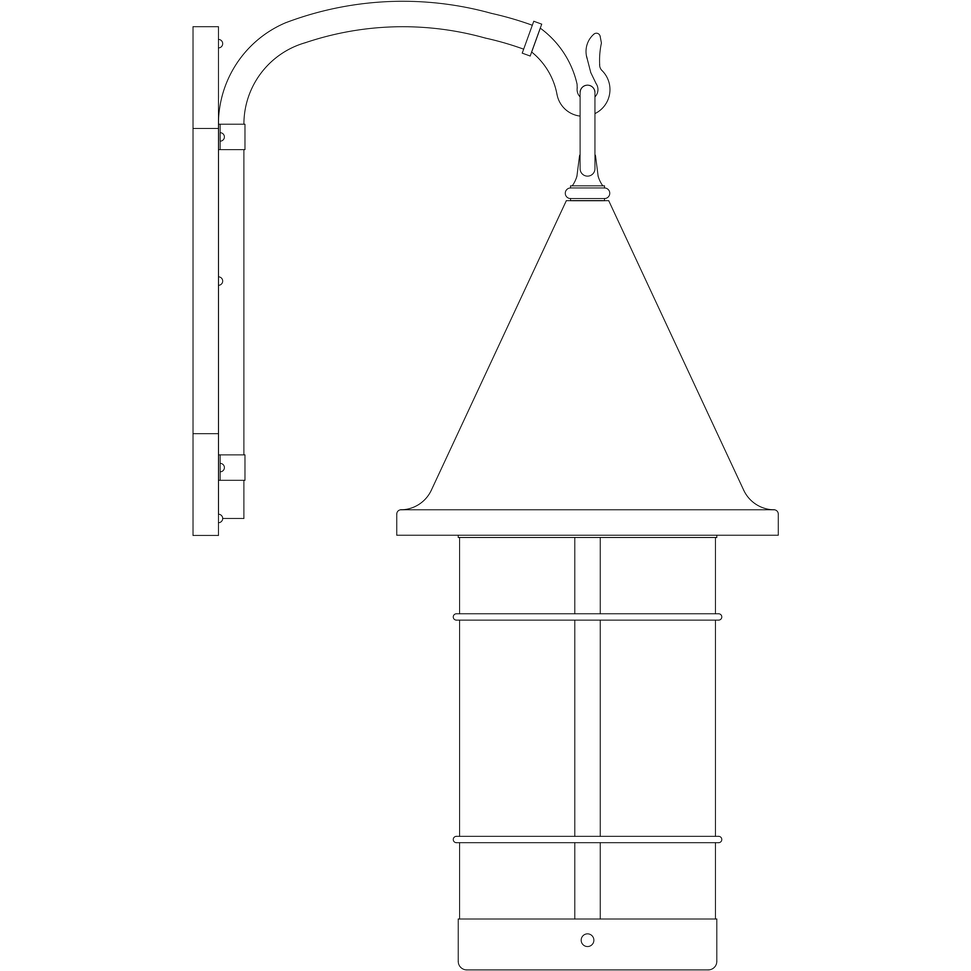 Valencia 1 Light 28.62 inch Satin Black Outdoor Wall Mount in White Opalescent