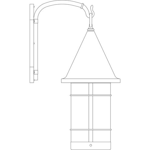 Valencia 1 Light 28.62 inch Satin Black Outdoor Wall Mount in Frosted