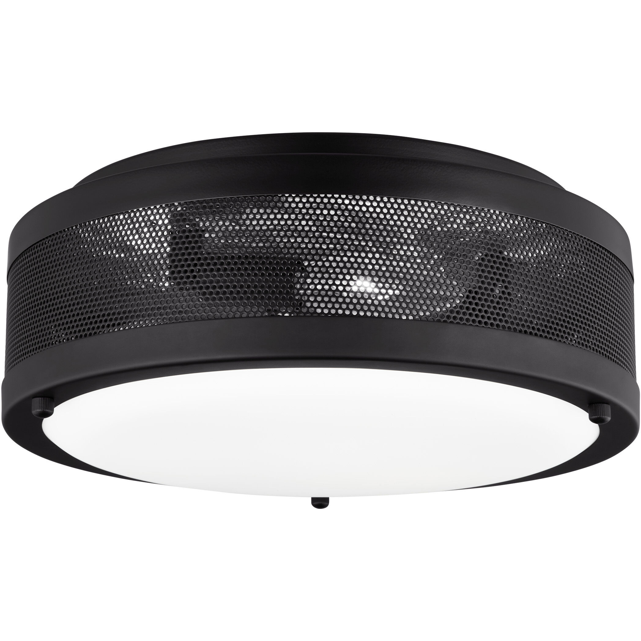 Vander 3 Light 12 inch Midnight Black Ceiling Flush Mount Ceiling Light