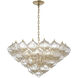 Julie Neill Caselli LED 35.5 inch Gild Basket Chandelier Ceiling Light in Gold Fleck Glass