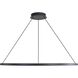 Veritas LED 70.88 inch Sand Black Ring Chandelier Ceiling Light