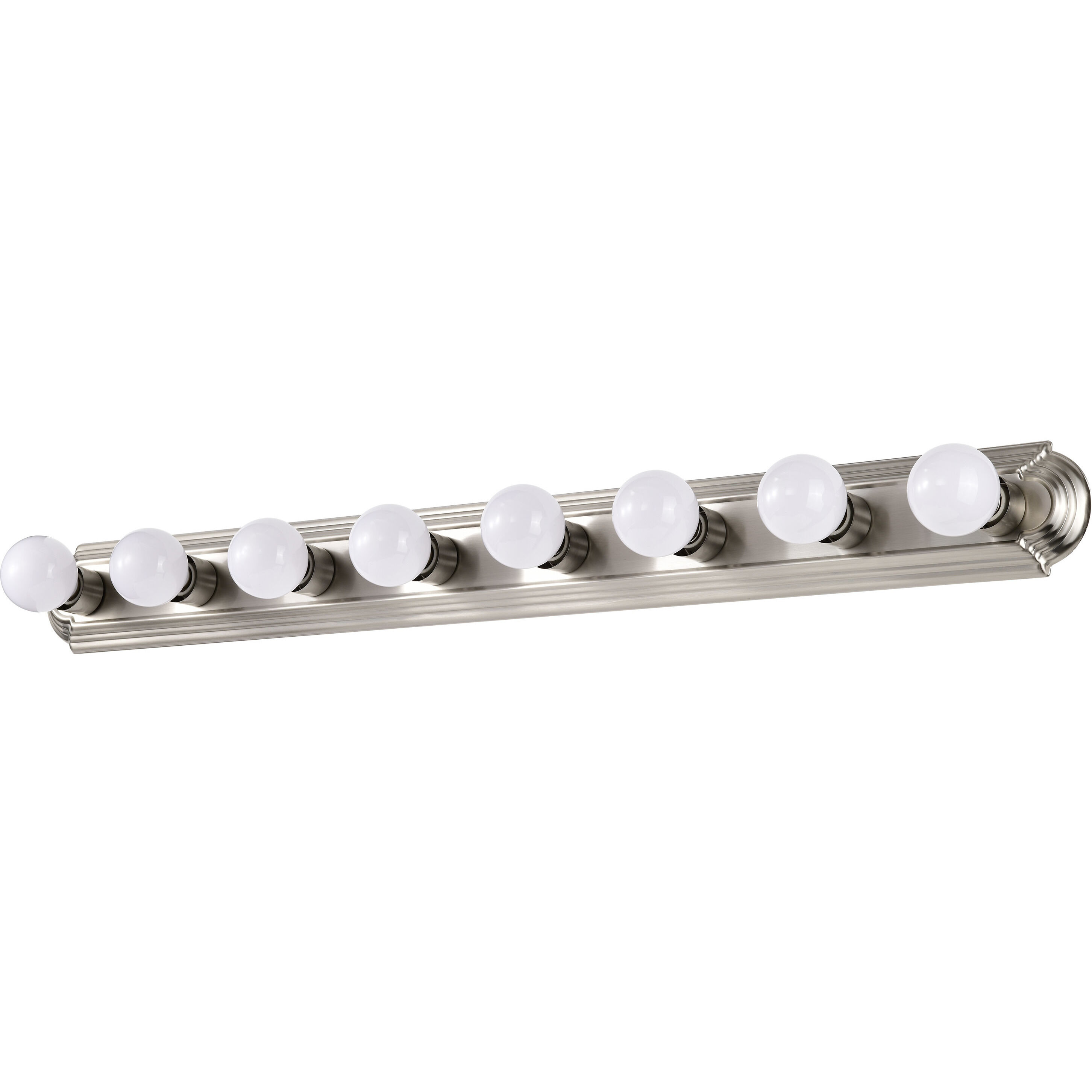 Brentwood 8 Light 48 inch Brushed Nickel Vanity Light Wall Light
