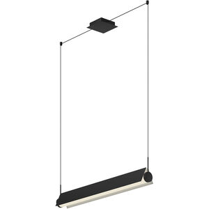 Phoenix 36 inch Black and White Linear Pendant Ceiling Light