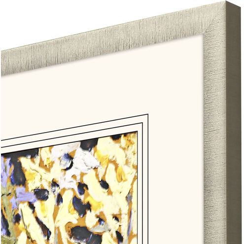 Wildflowers Yellow and Black and Purple and White Framed Art