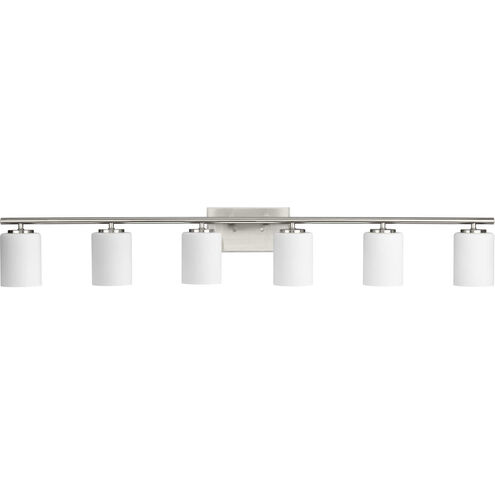 Replay 6 Light 48 inch Brushed Nickel Bath Vanity Wall Light