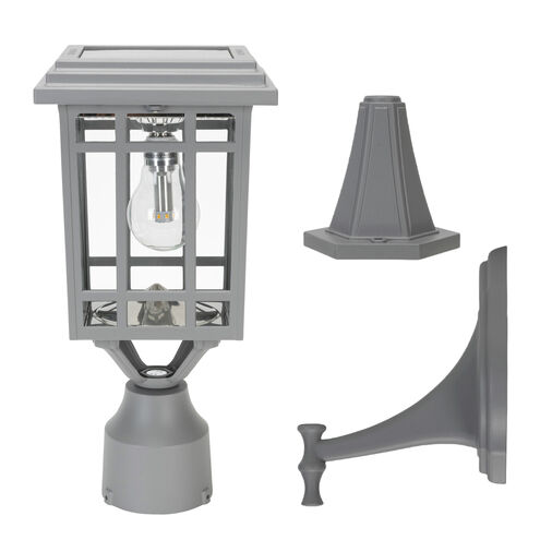 Prairie 1 Light 14 inch Grey Post Light