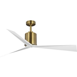 Paso 60 inch Vintage Brass with Matte White Blades Ceiling Fan