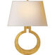 Chapman & Myers Ring 1 Light 13.5 inch Gild Wall Sconce Wall Light in Natural Paper, Large