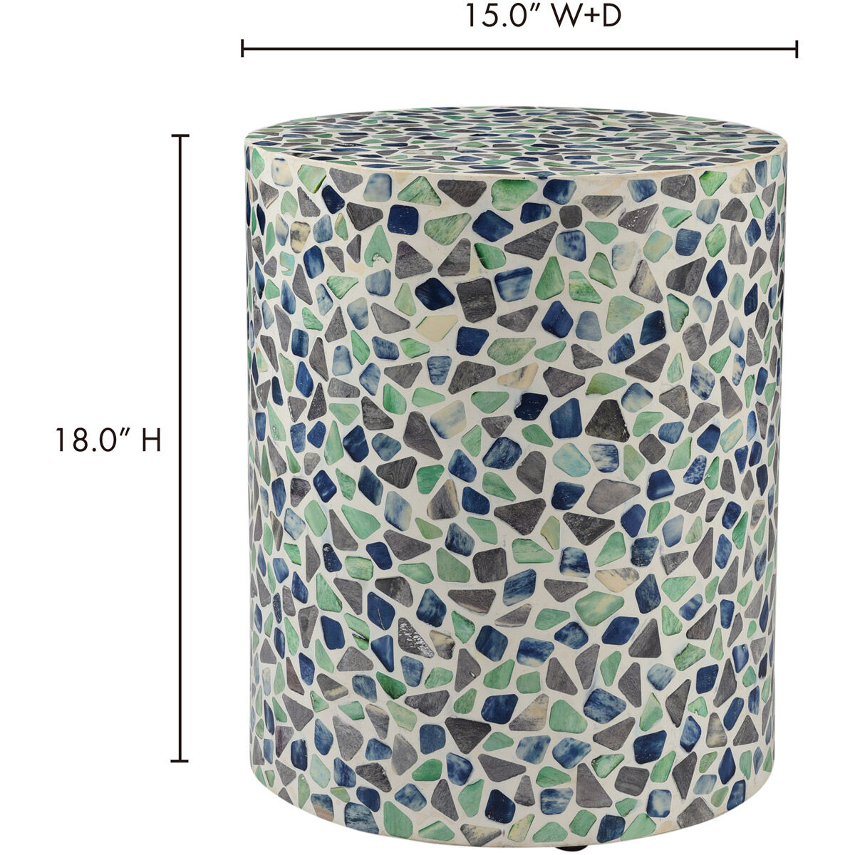 Olympia 18 X 15 inch Multicolor Side Table