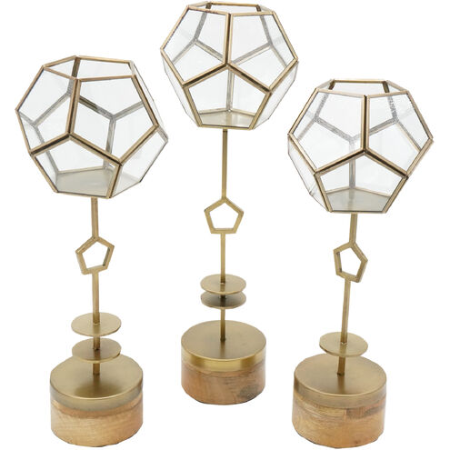 Terraium 6 inch Gold/Clear Lantern
