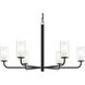 Mack 6 Light 34 inch Matte Black Chandelier Ceiling Light