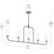 Mack 5 Light 46 inch Brushed Nickel Linear Chandelier Ceiling Light