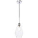 Gene 1 Light 7 inch Chrome Pendant Ceiling Light