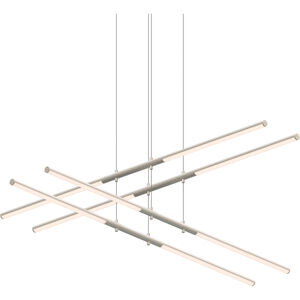 Tik-Tak LED 48 inch Satin Nickel Pendant Ceiling Light