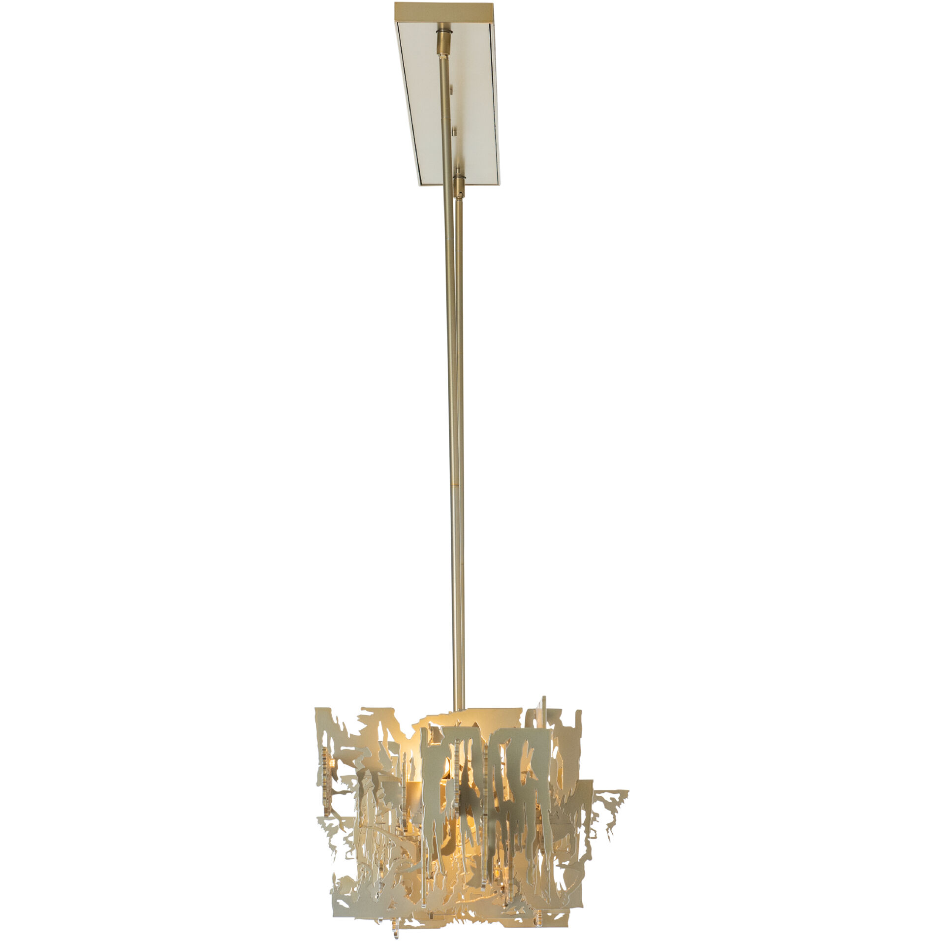 Brutus 6 Light 63 inch Modern Brass Pendant Ceiling Light, Large