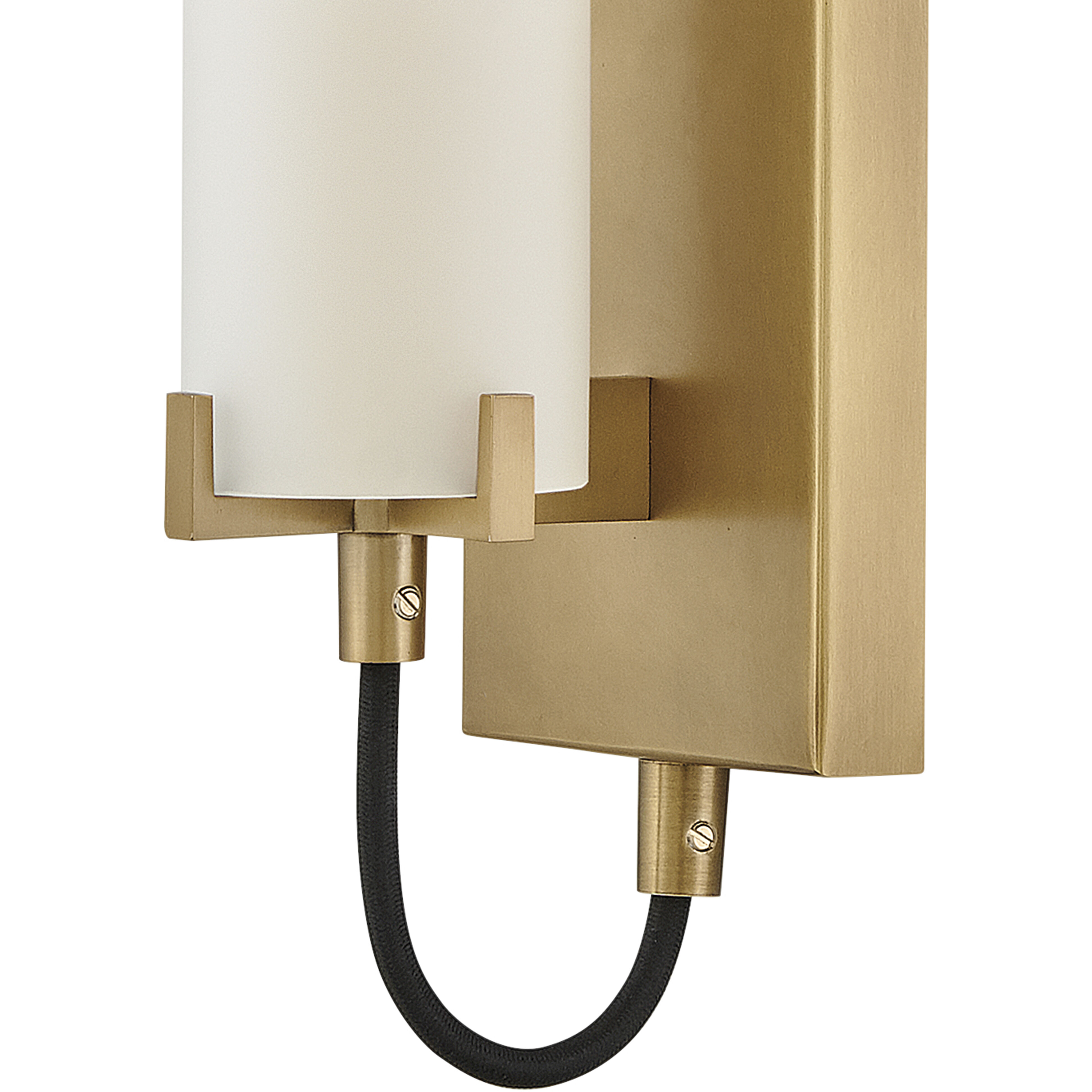 Ryden 1 Light 4.5 inch Heritage Brass Sconce Wall Light in Etched White