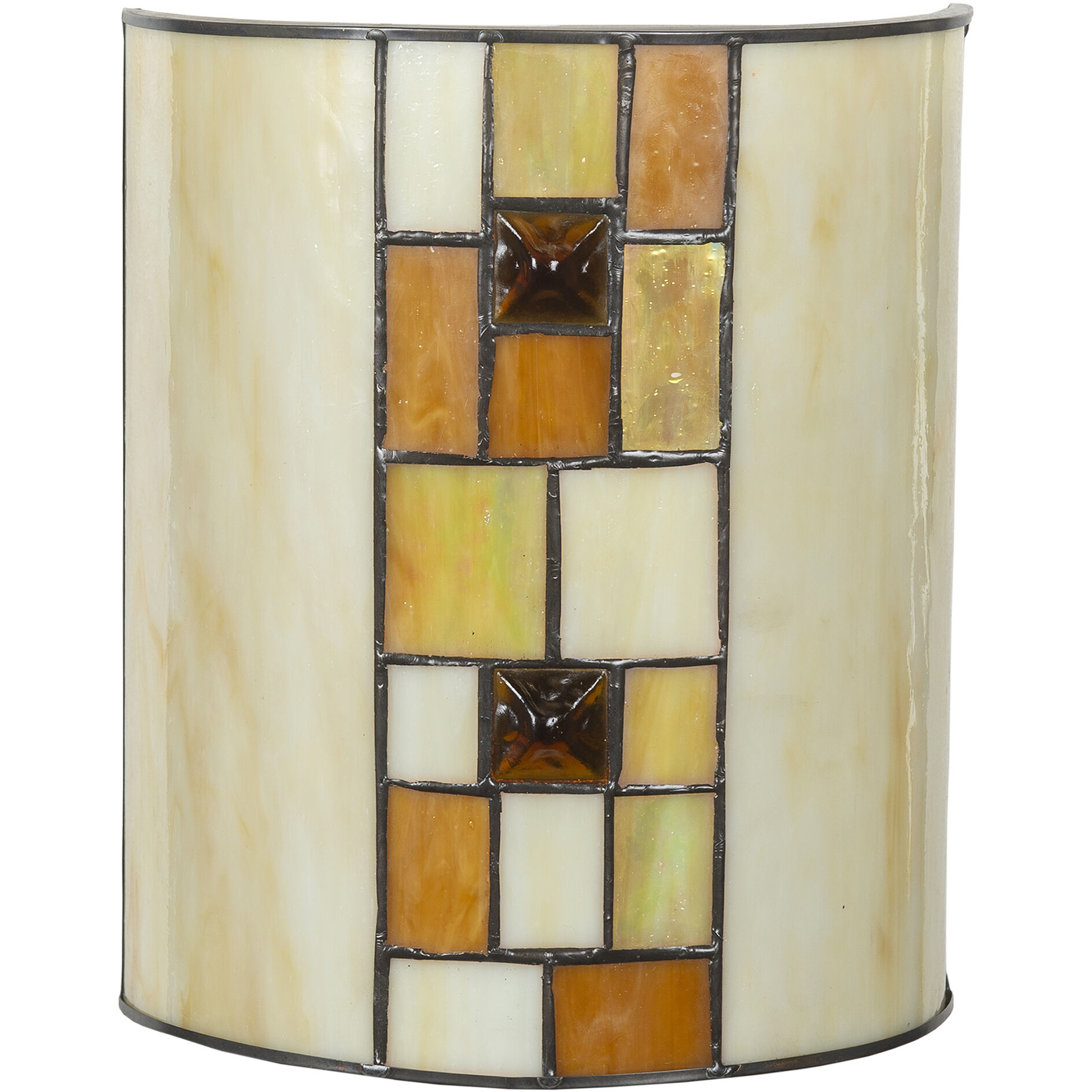 Sunrisa Vertical LED 8 inch Tiffany Bronze Wall Sconce Wall Light