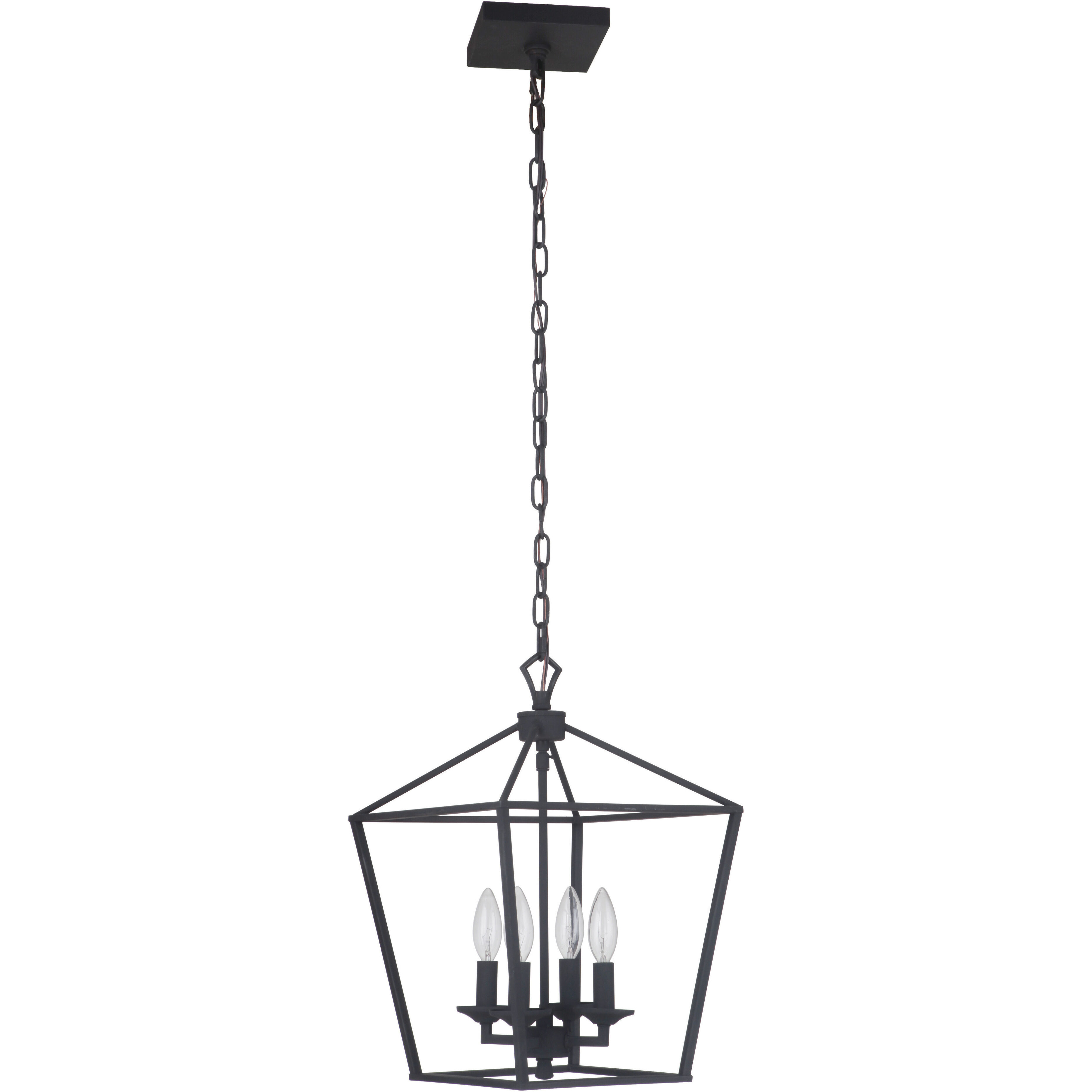 Neighborhood Flynt 4 Light 12 inch Flat Black Foyer Light Ceiling Light, Neighborhood Collection