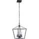 Neighborhood Flynt 4 Light 12 inch Flat Black Foyer Light Ceiling Light, Neighborhood Collection