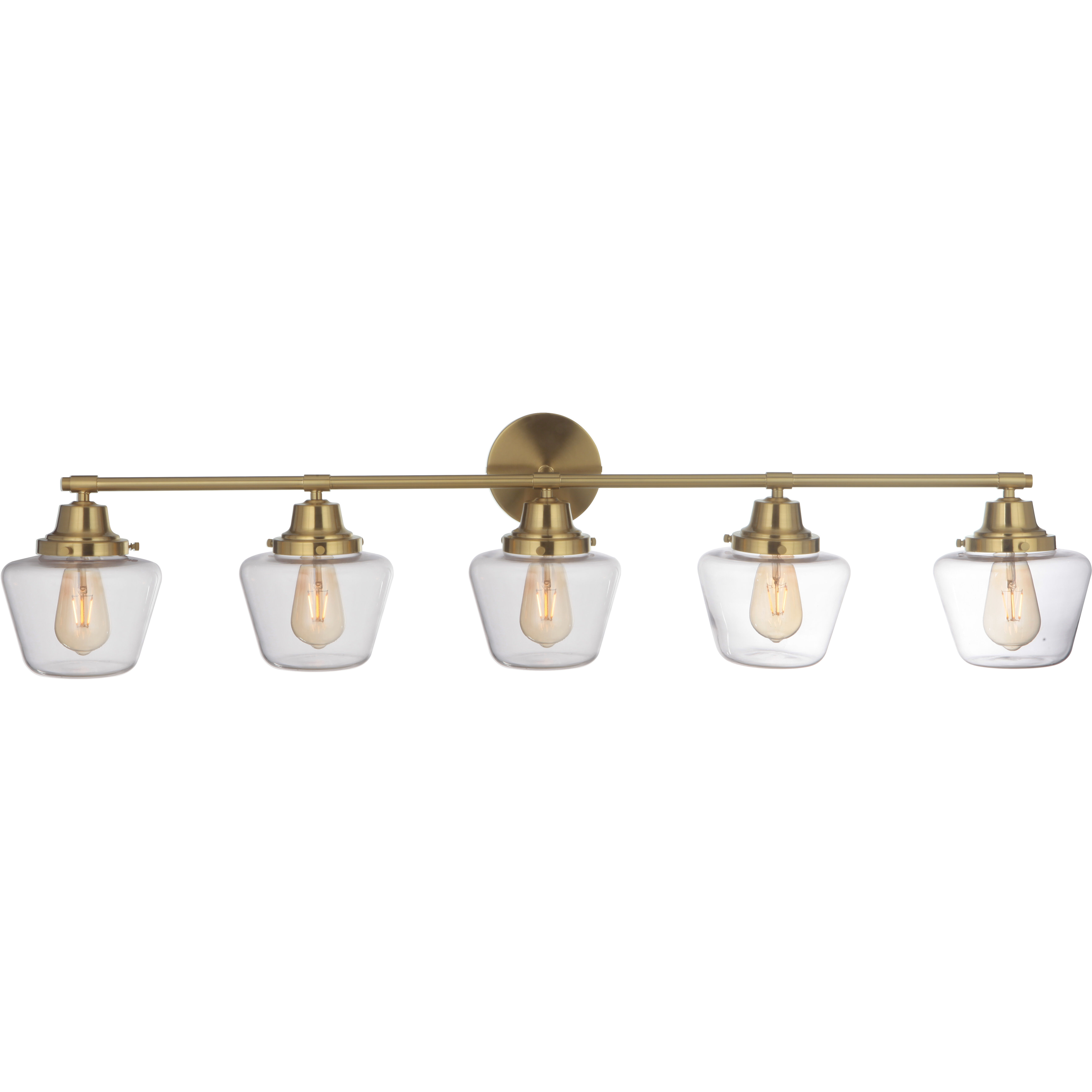 Neighborhood Essex 5 Light 48 inch Satin Brass Vanity Light Wall Light, Neighborhood Collection