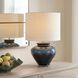 Andrus 24.25 inch 150 watt Multi-tonal Blue Glaze and Antique Brass Table Lamp Portable Light