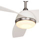 Odell 22 inch Brushed Nickel and Matte White with Matte White Blades Ceiling Fan