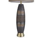 Signature 37 inch 150.00 watt Charcoal, Copper/Gold, Silver, Brown/Grey Table Lamp Portable Light