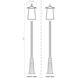 Rainer 6 Light 126 inch Black Outdoor Post Mounted Fixture in G9