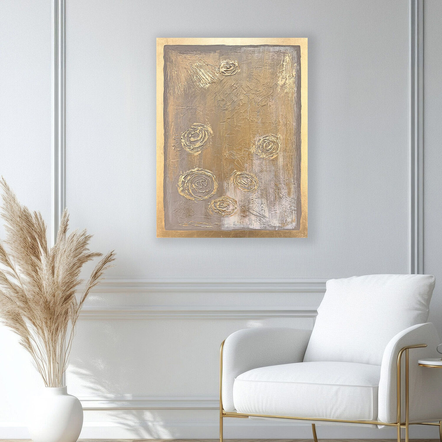 Metallica Beige and Metallic and Pink Wall Sculpture, The Studio