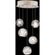 Natural Inspirations 5 Light 12 inch Gold Pendant Ceiling Light in Nebula Studio Glass