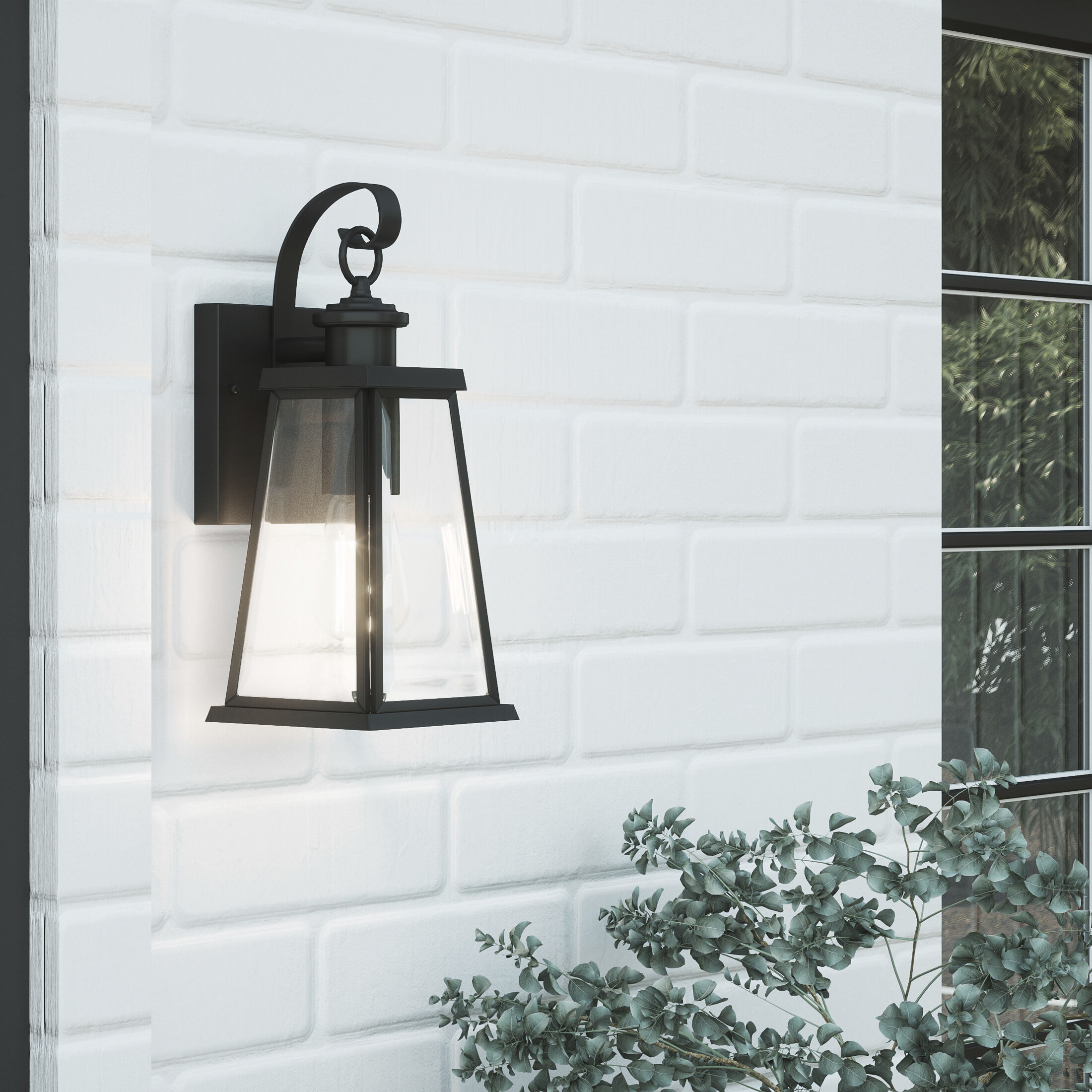 Paxton 1 Light 13 inch Matte Black Outdoor Wall Lantern