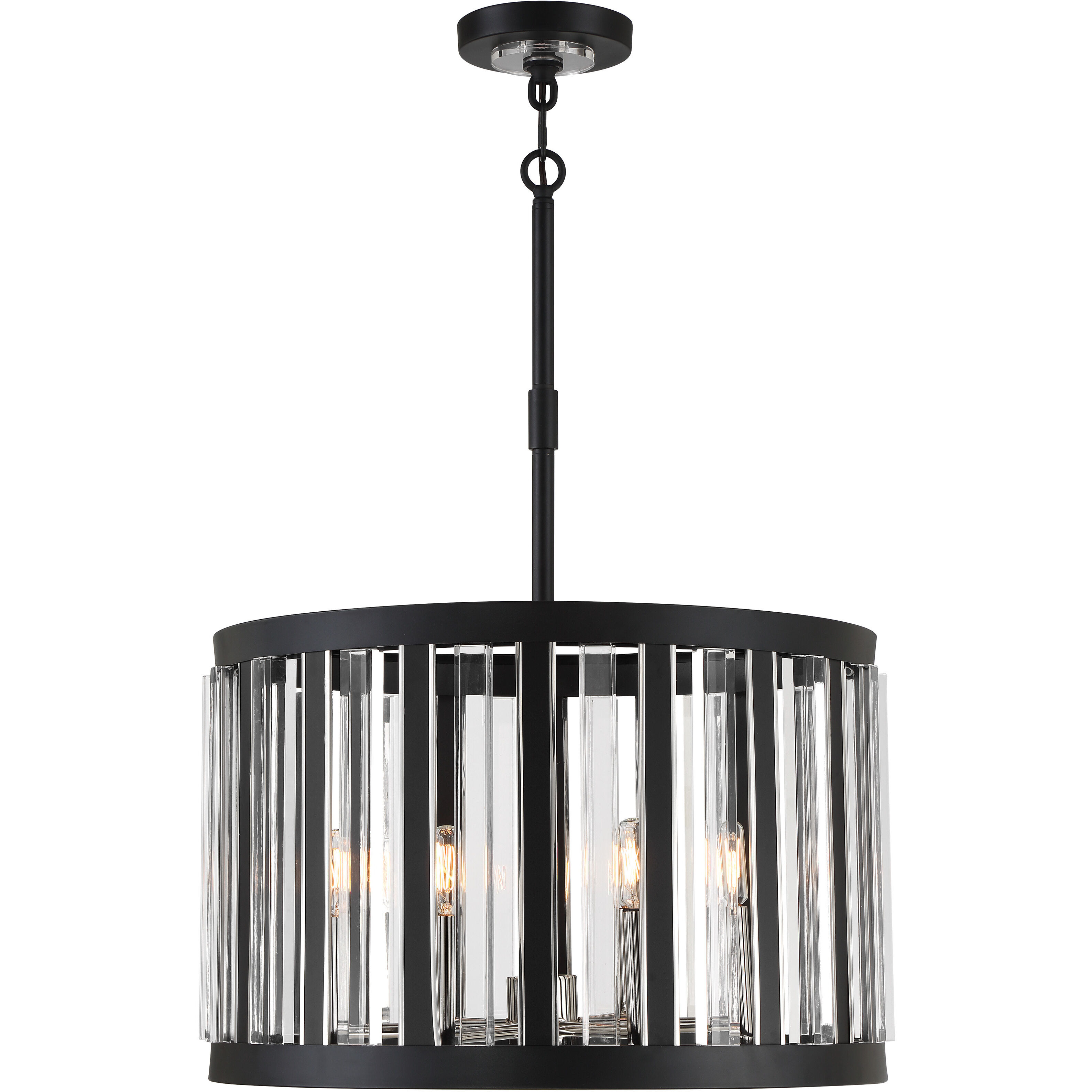 Majestic Splendor 6 Light 23 inch Polished Nickel/Sand Coal Chandelier Ceiling Light