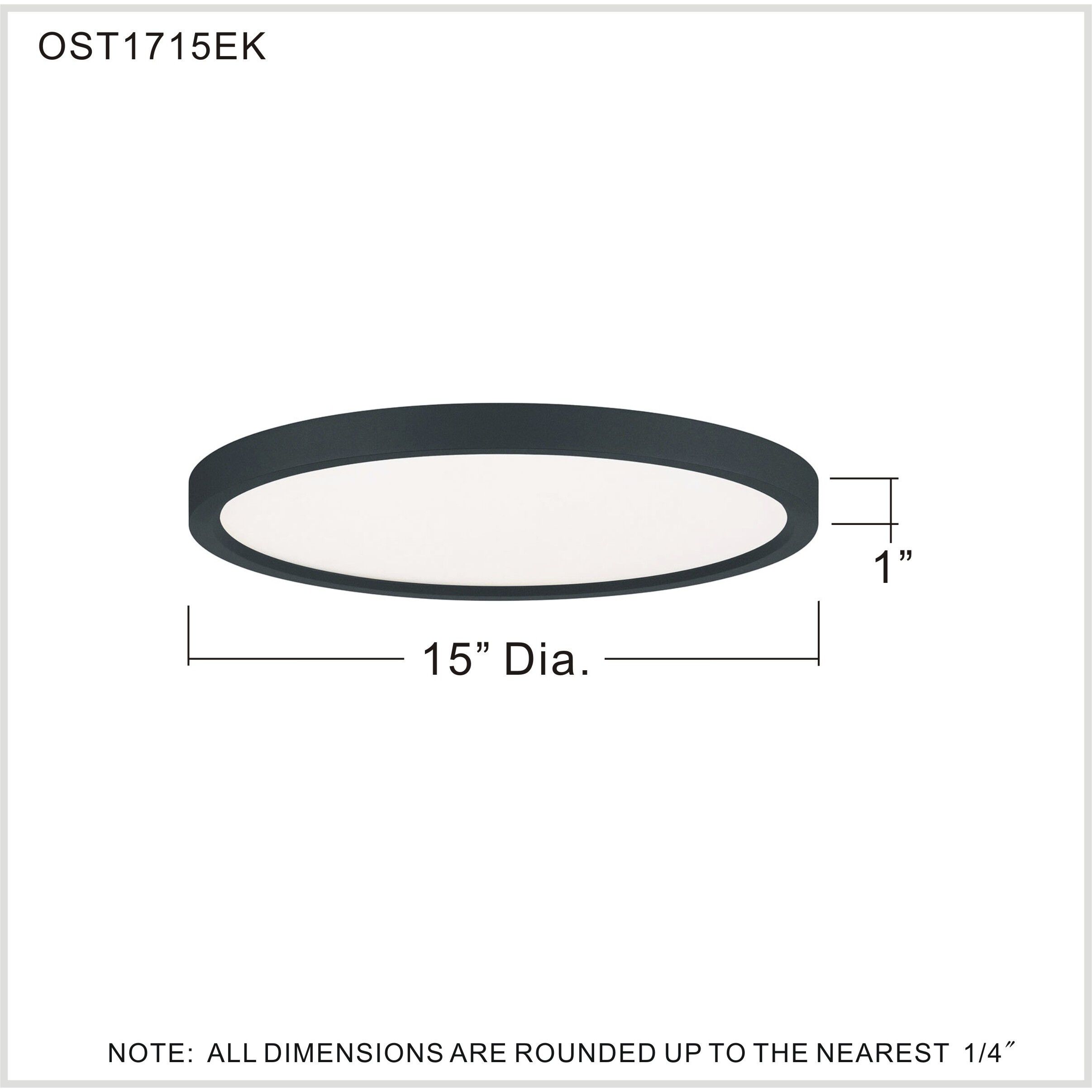 Outskirts 15 inch Earth Black Flush Mount Ceiling Light