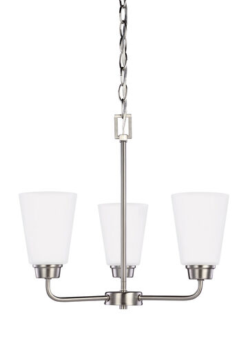 Kerrville 3 Light 17.88 inch Brushed Nickel Chandelier Ceiling Light