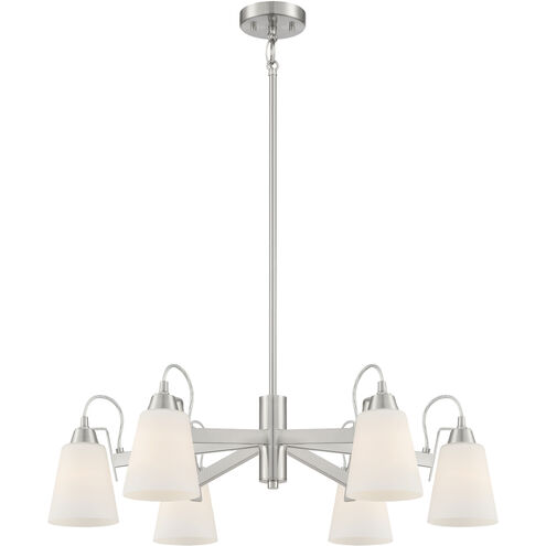 Beckonridge 6 Light 32 inch Brushed Nickel Chandelier Ceiling Light